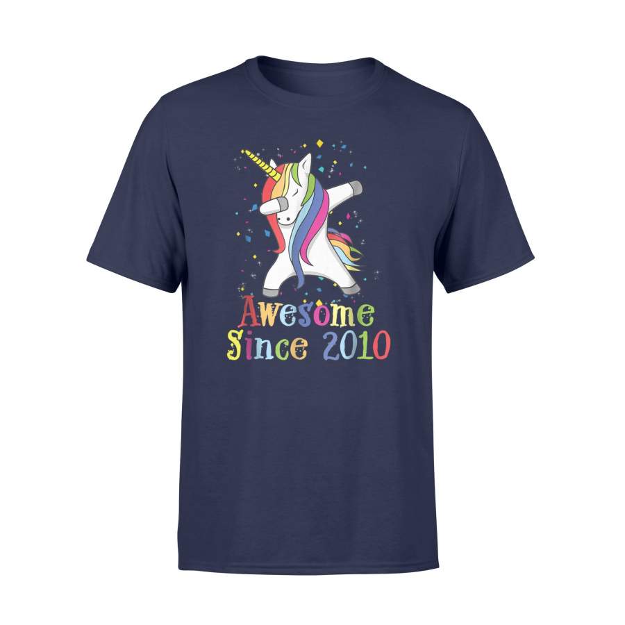 Dabbing Unicorn Awesome Since 2010 Birthday Cute T Shirt