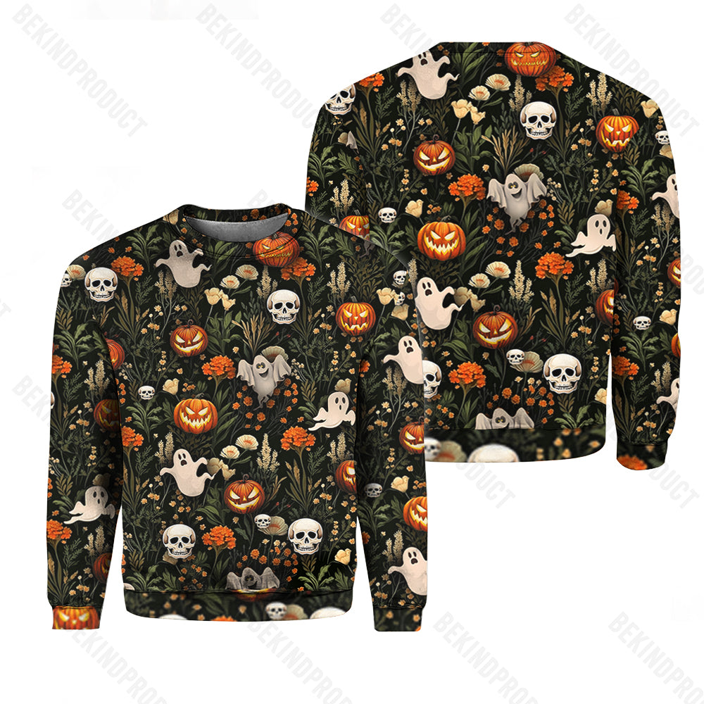 Halloween Spooky Vibes Hawaii Crewneck Sweatshirt All Over Print Sweatshirt For Women Sweatshirt For Men Swn1185