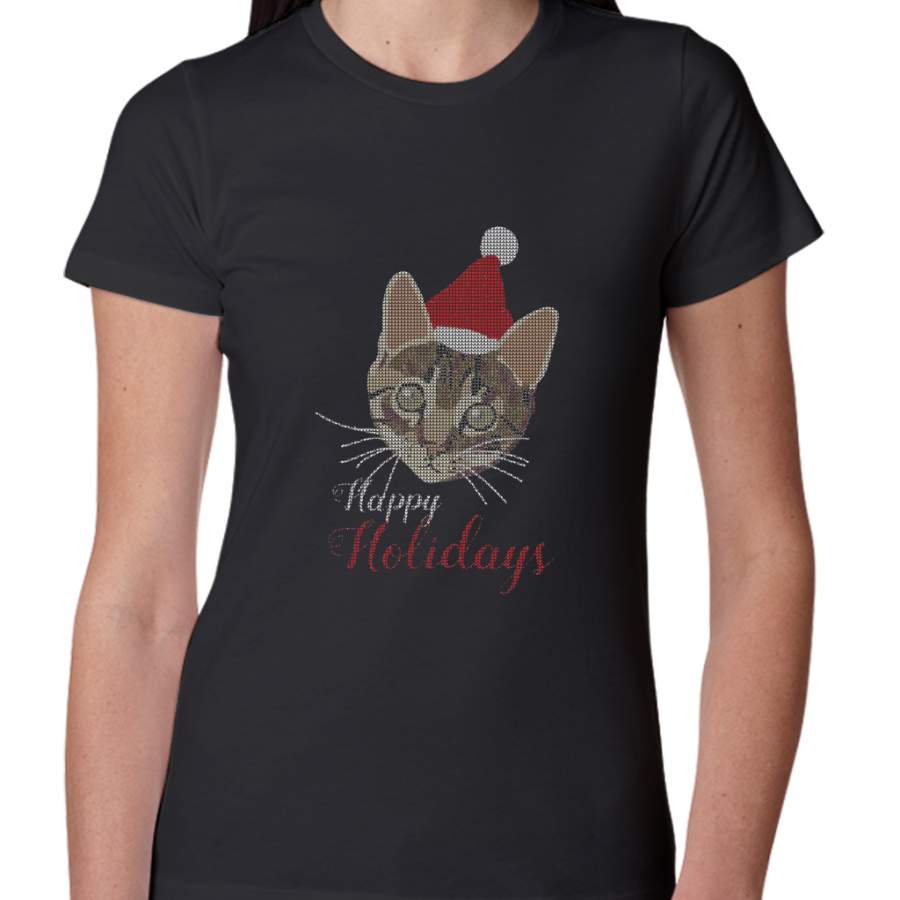 Ugly Christmas Cat Women T-Shirt