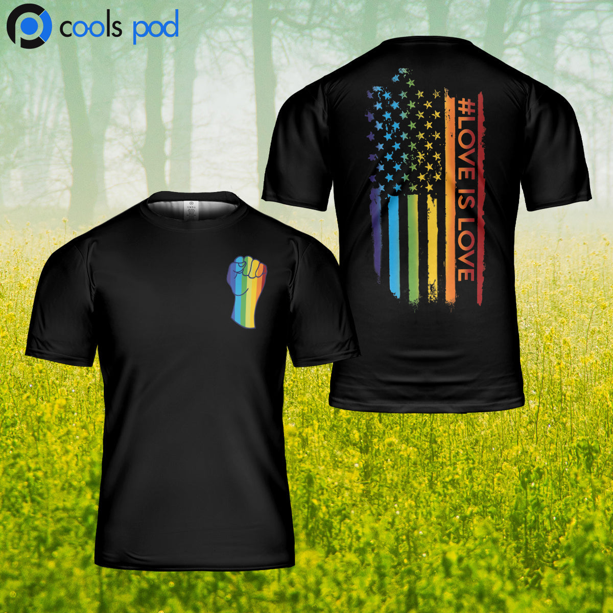 3D Pride Lgbt Shirt Rainbow Love Is Love T Shirt For Gay Lesbian Gift Couple Gay Man Shirts Coolspod