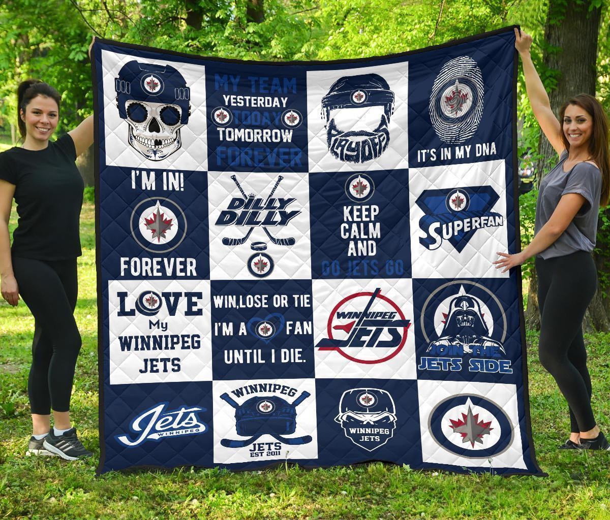 Fan Winnipeg Jets Quilt Blanket Amazing Gift Idea