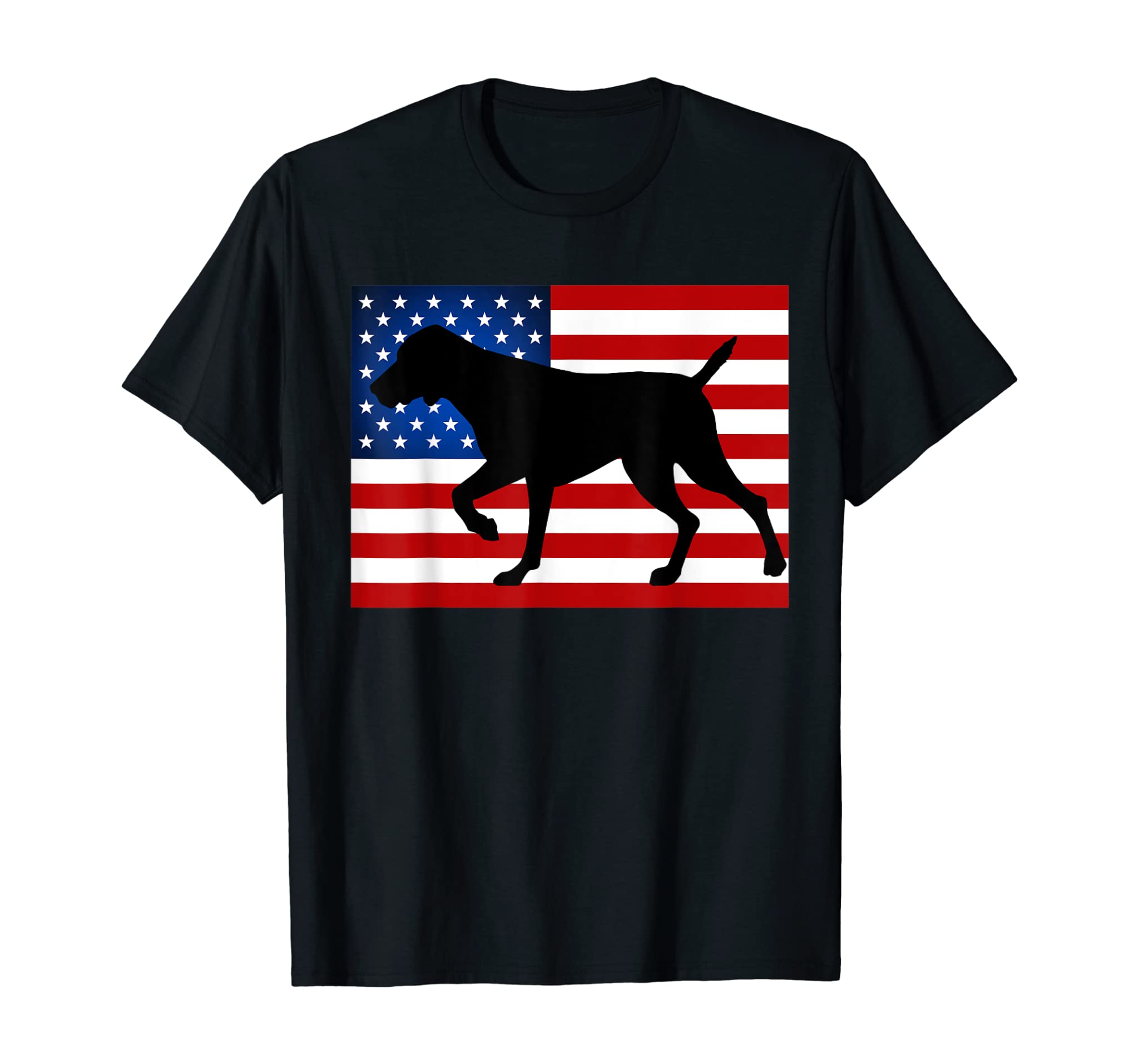 Short Haired Pointer Dog T-shirt – Patriotic USA Flag dog