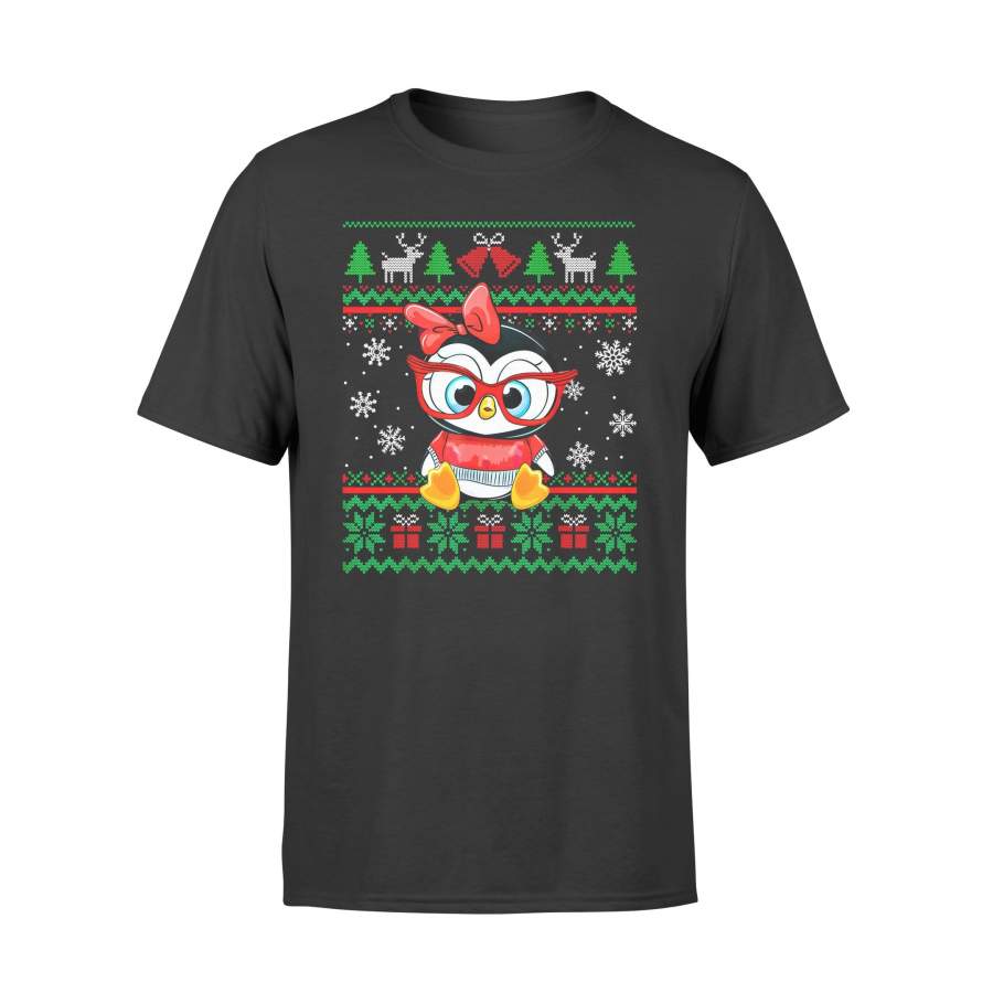 Christmas gift idea Penguin With Red Glasses Pajama T-Shirt – Standard T-shirt