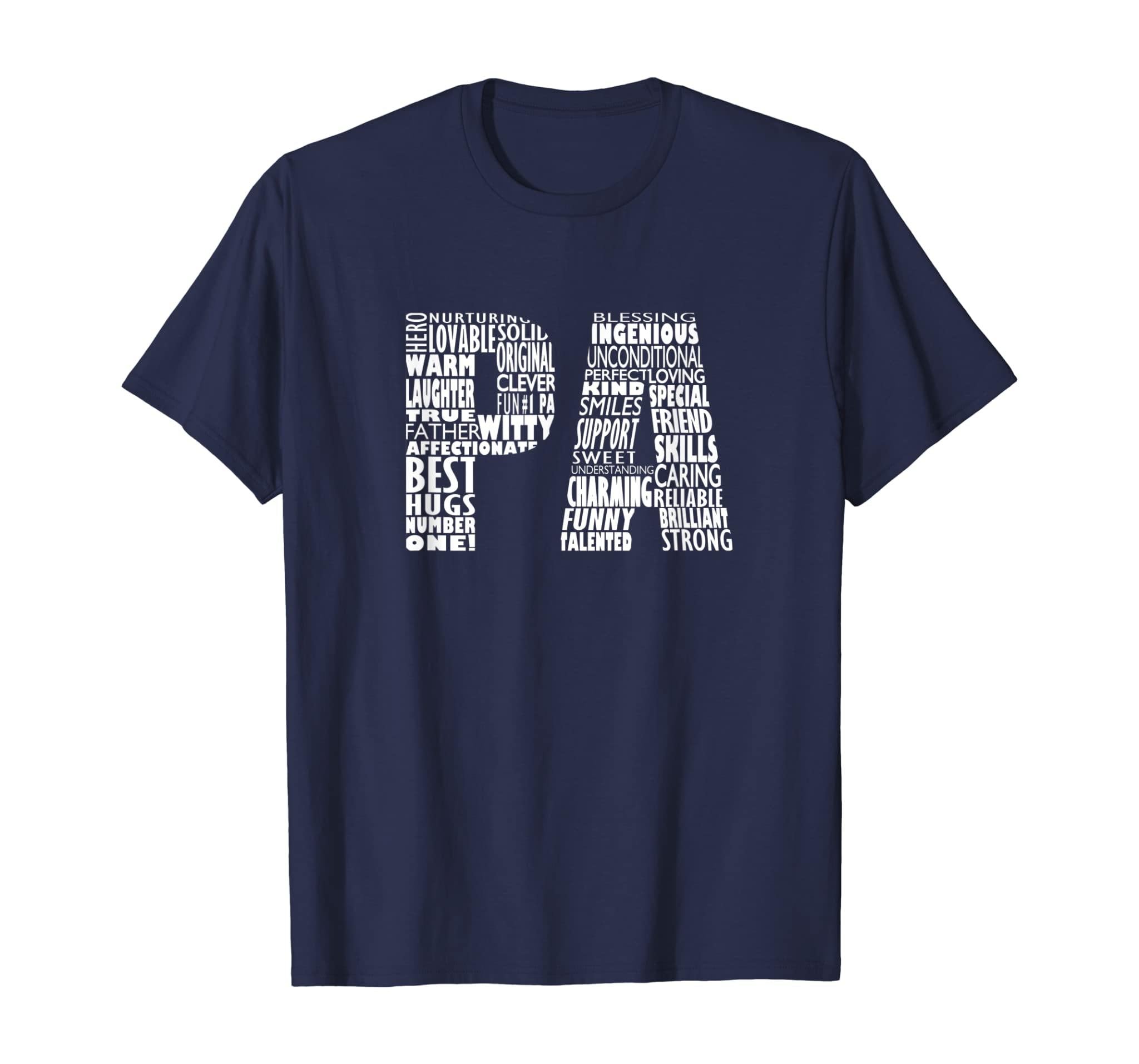 Mens Pa Dad Grandpa T-Shirt Word Cloud Shirt Father’S Day Gift