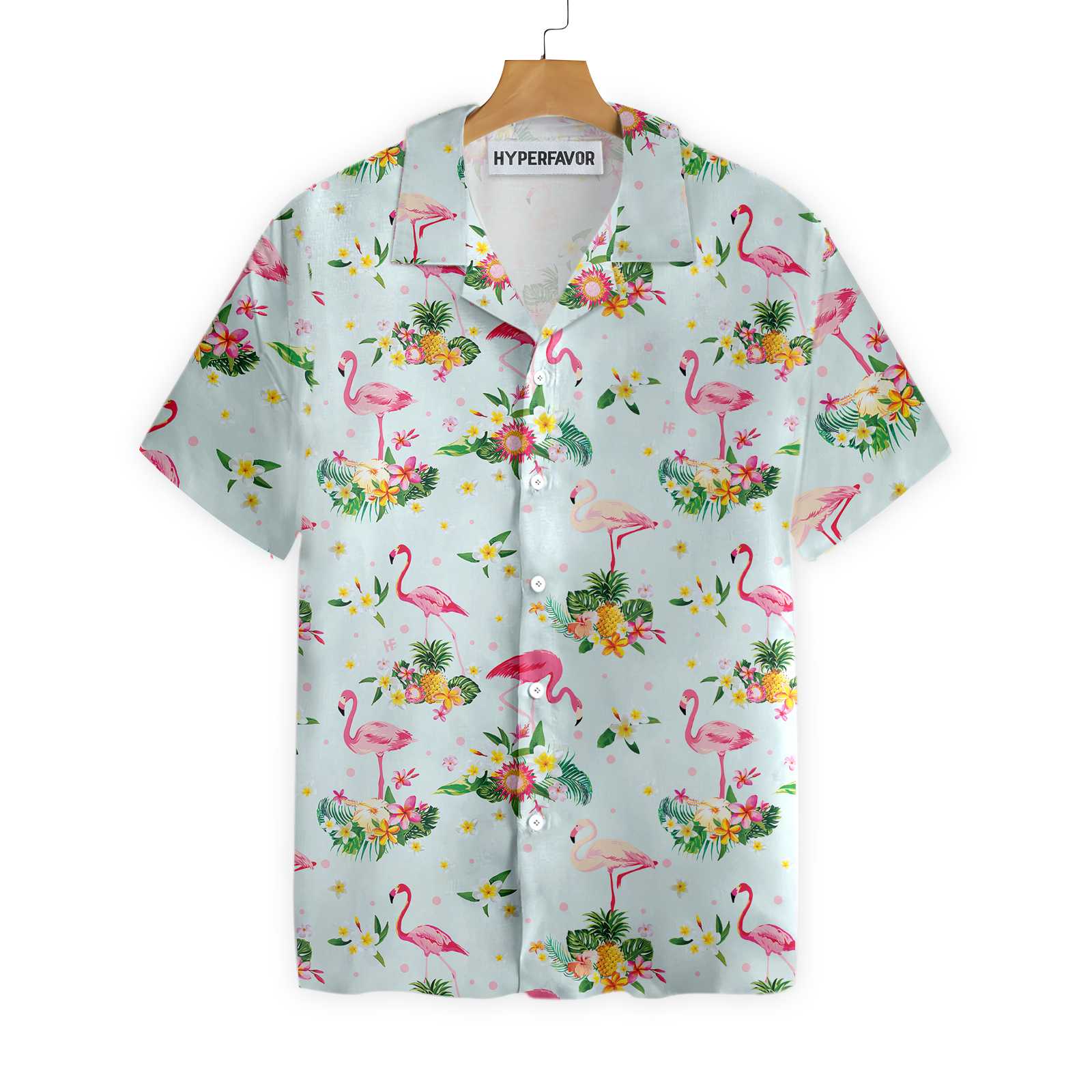 Beautiful Flamingo Shirt For Men Hawaii Ha14129