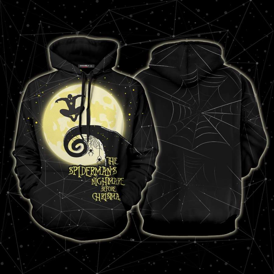 The Spiderman’s Nightmare Before Christmas 3D Hoodie