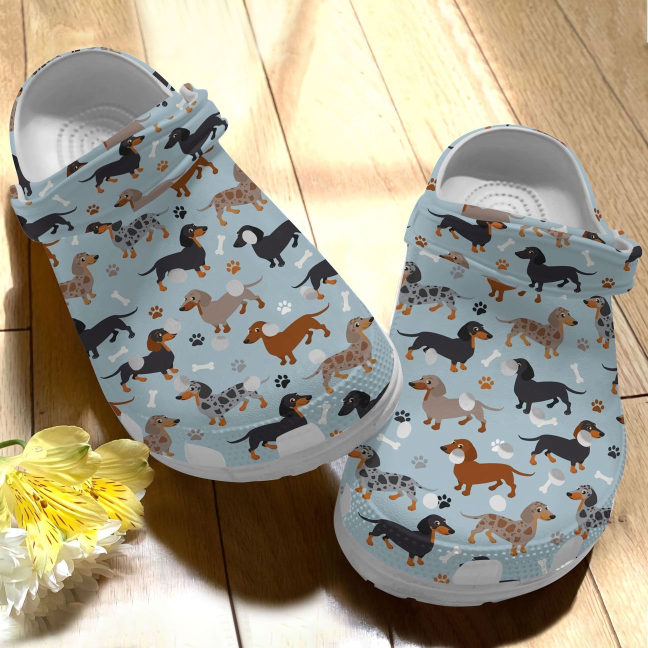 Dachshund Personalize Clog, Custom Name, Text, Fashion Style For Women, Men, Kid, Print 3D