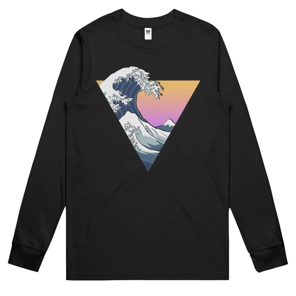 Great Wave Aesthetic Long Sleeve T Shirts