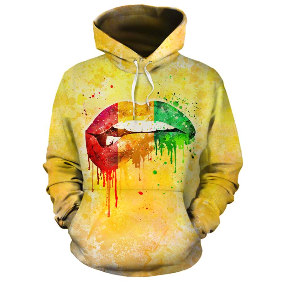 Reggae Lips All-over Hoodie