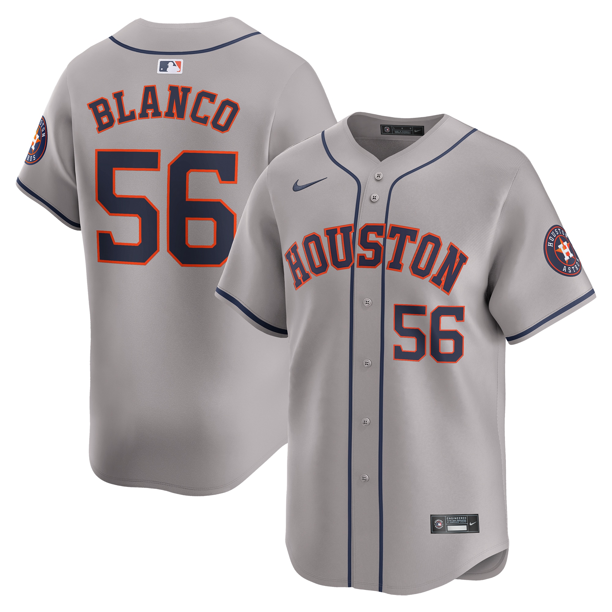 Ronel Blanco Houston Astros Away Limited Player Jersey – Gray