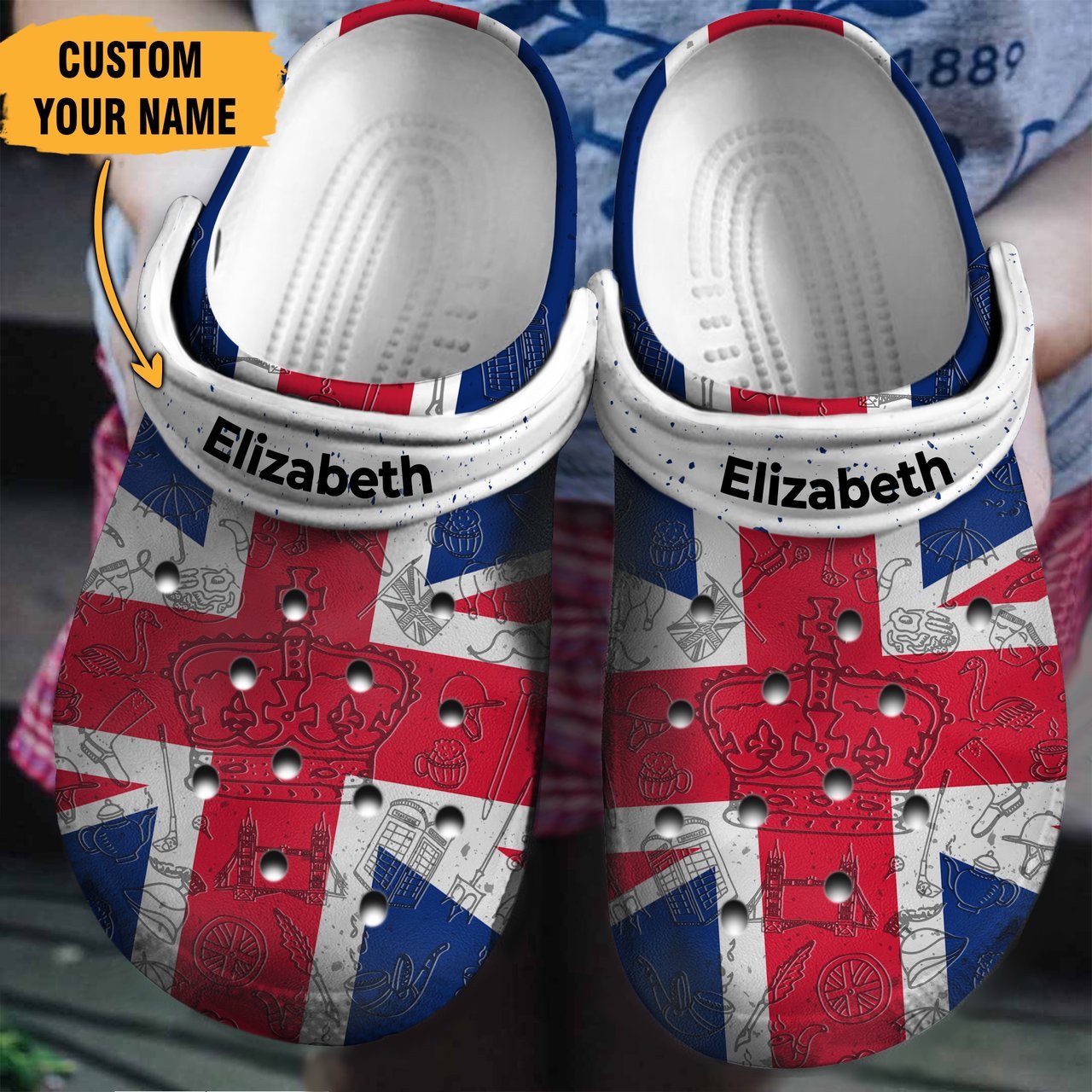 Uk Flag For Men And Women Rubber Clogs Clogband Clogs, Comfy Footwear