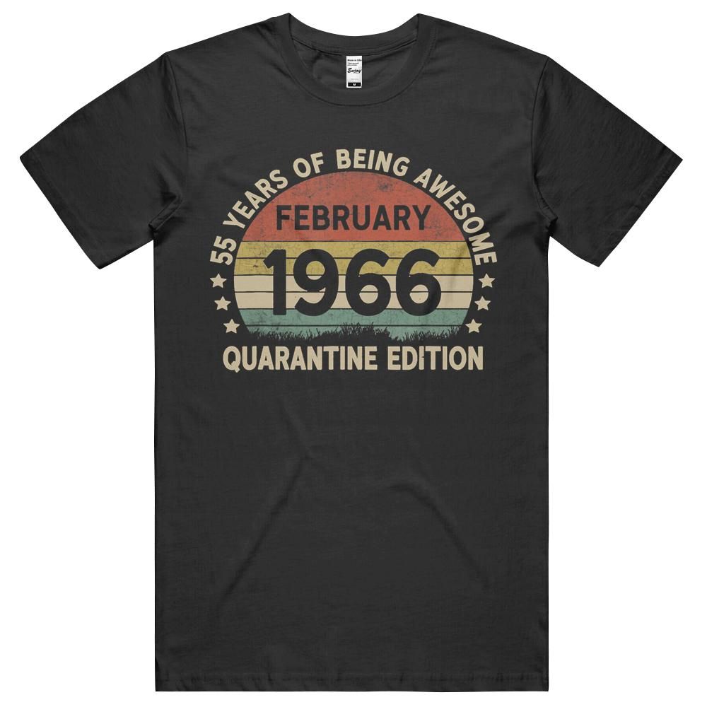 55th Quarantine Edition February 1966 Vintage Birthday Gift Unisex Shirt