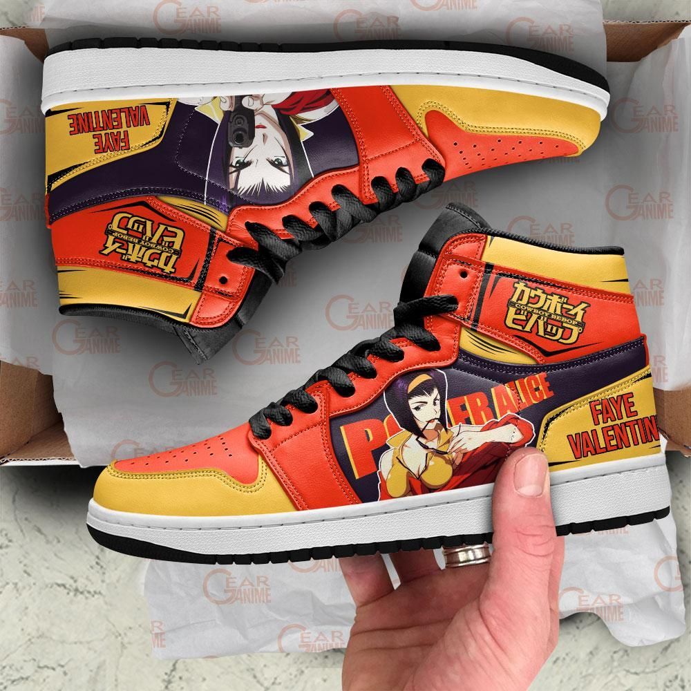 Faye Valentine Sneakers Cowboy Bebop Anime Custom Shoes Mn10 Jordan Sneaker Air Jordan High Sneakers Sport Sneakers
