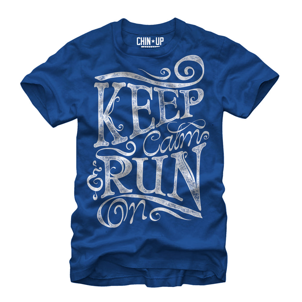 Chin Up Women’S Keep Calm And Run  Boyfriend Tee