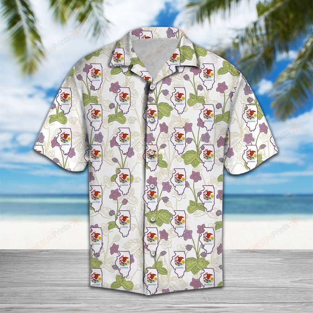 Illinois Violet Hawaiian Shirt Ha84029