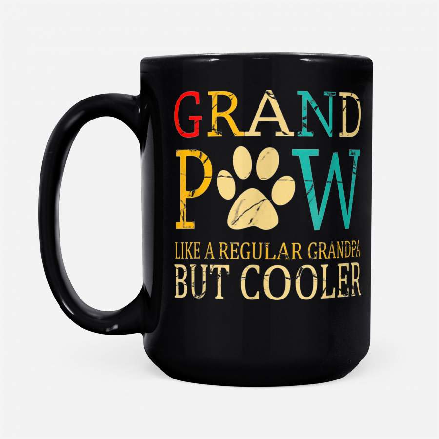 Grand Paw Dog Shirt Grandpaw Grandpa Lover Dog – Mug – Black Mug