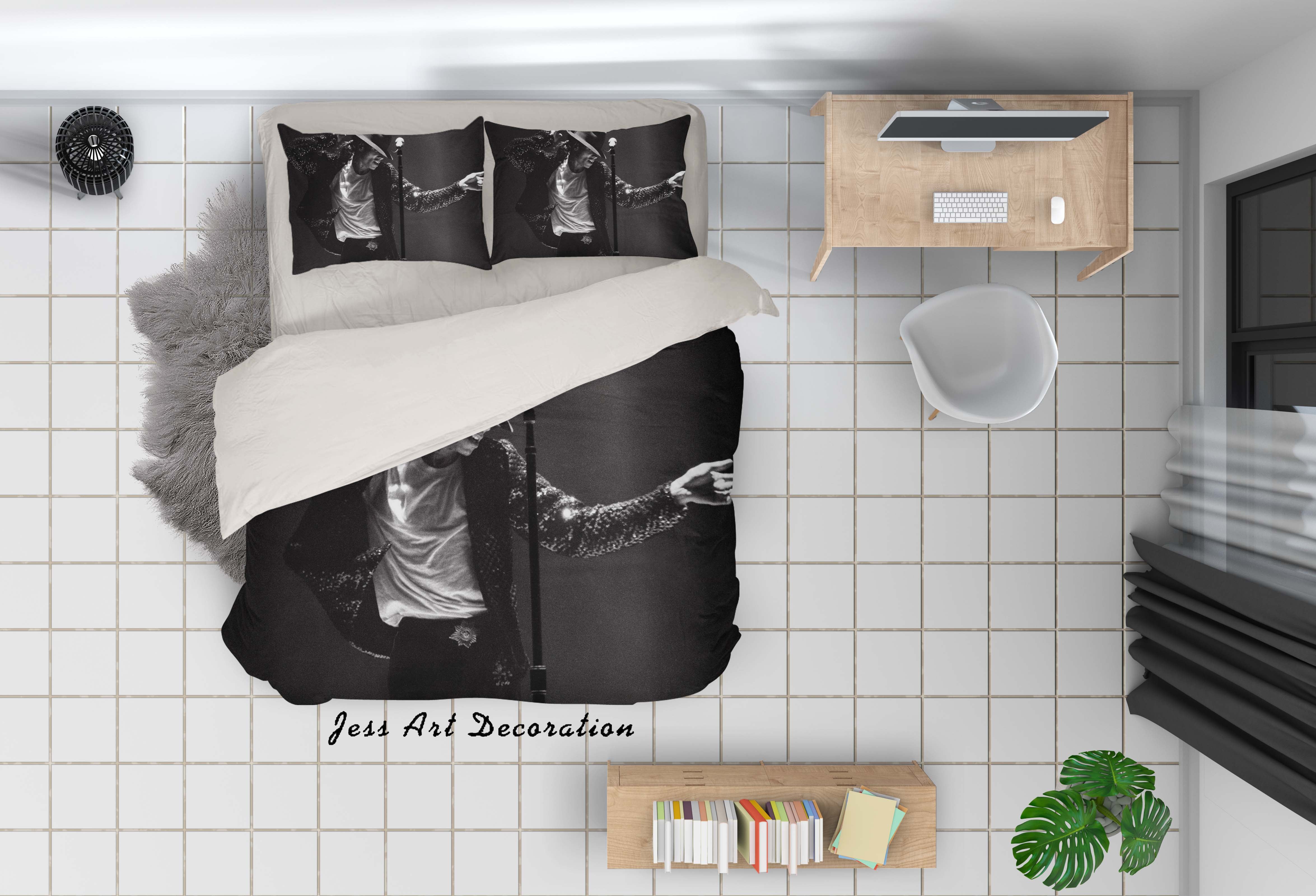 3D Rock Michael Jackson Quilt Cover Set Bedding Set Pillowcases 96