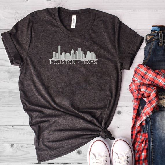 Houston Skyline Shirt Texas Shirt Houston Shirt Houston Texas Houston Gift Houston Houston Shirt Texas Houston Shirt