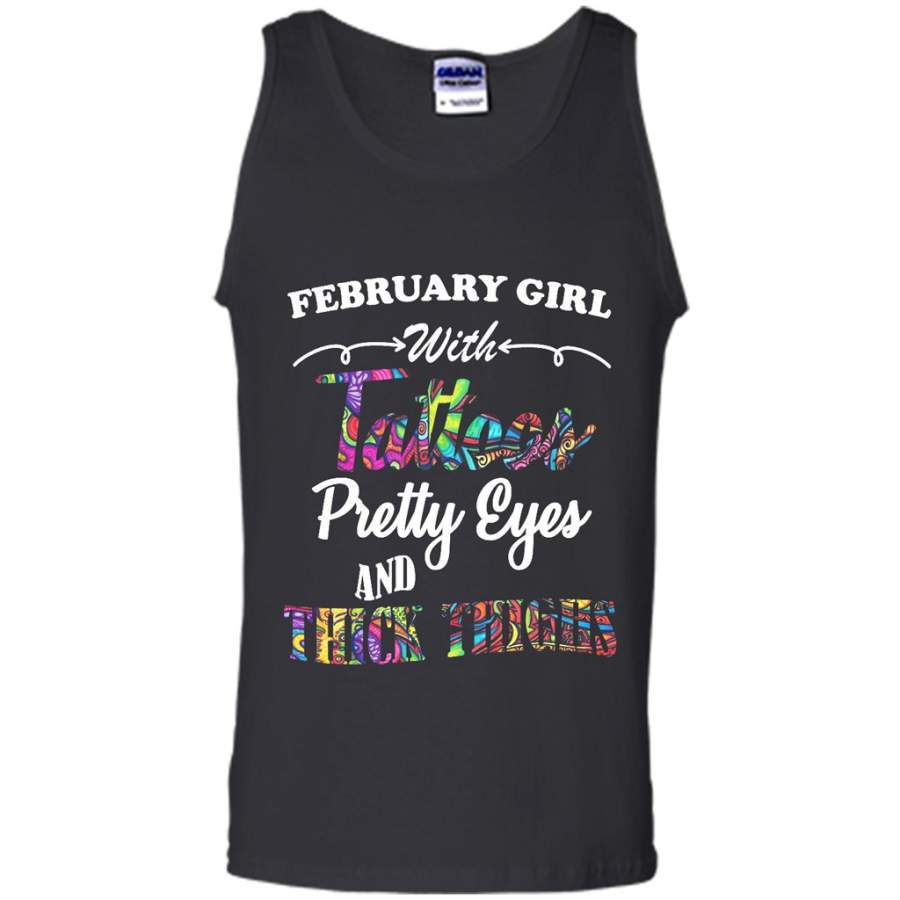 February Girl With Tattoos Pretty Eyes And Thick Thighs - Canvas Unisex ...