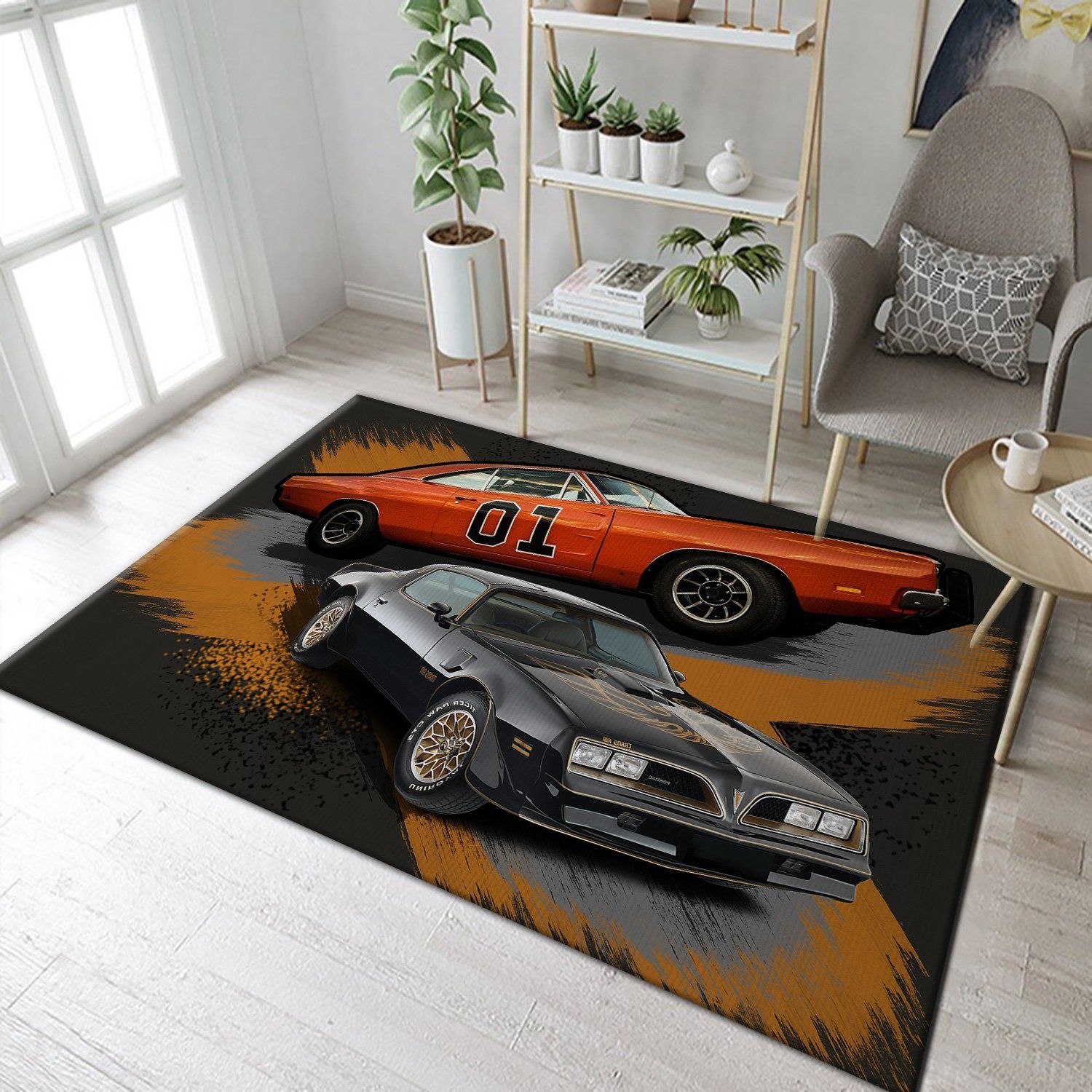 Doh Rug Smokey And The Bandit The Dukes Of Hazzard Trans Am General Lee Living Room Rugs Floor Decor