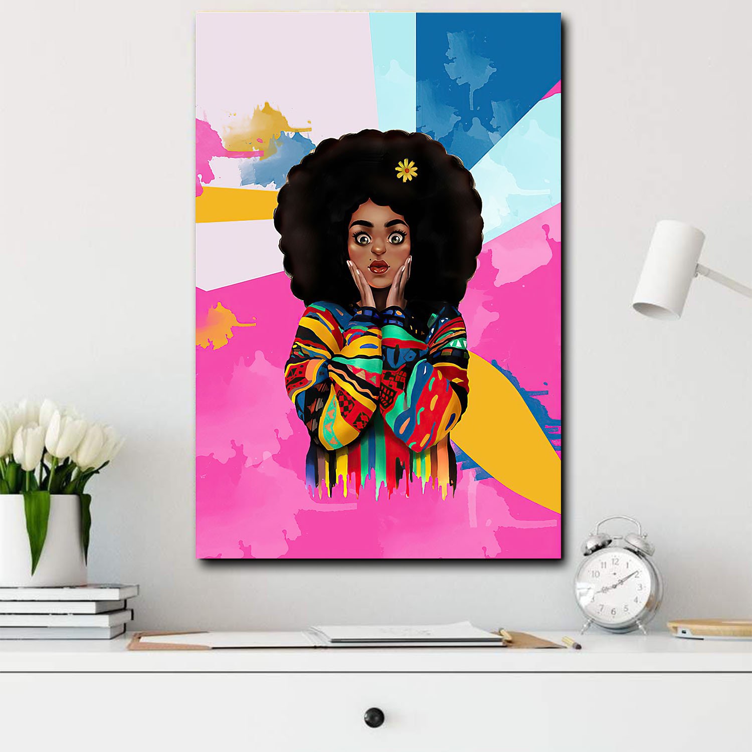 African Canvas Young Highschool Black Girl Home Decor South Africa