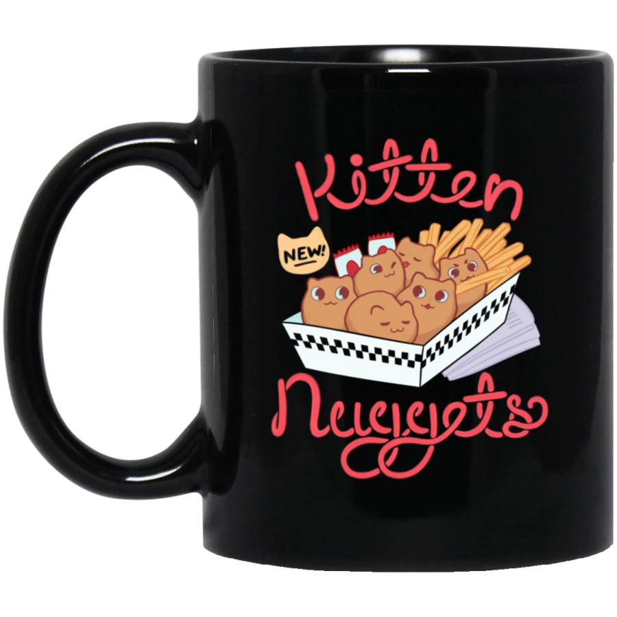 Kitten Nuggets Funny Mug 11 oz 15 oz Black Mug