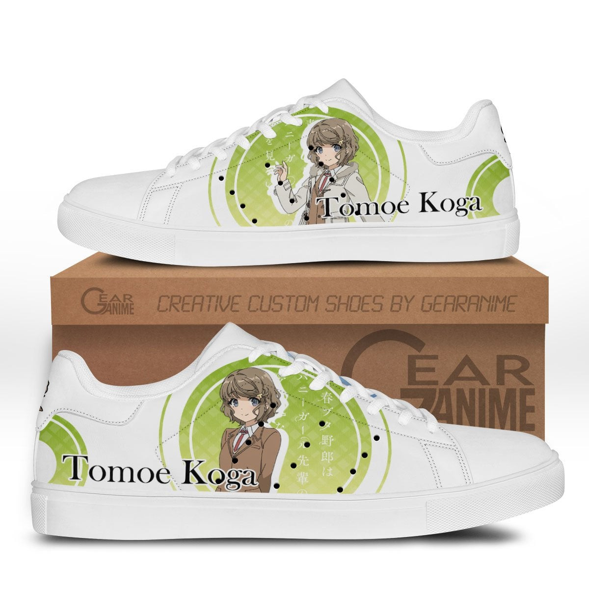 Tomoe Koga Skate Sneakers Custom Anime Bunny Girl Senpai Shoes