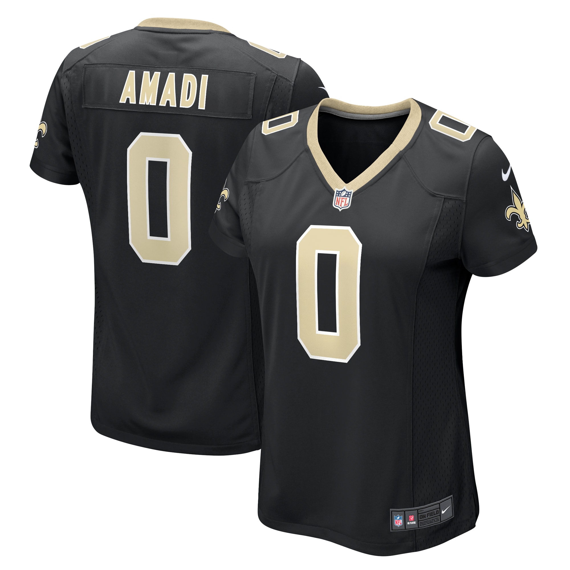 Ugo Amadi New Orleans Saints Women's Team Game Jersey – Black