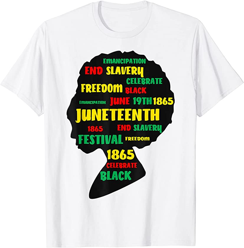 Juneteenth 1865 Black Freedom Melanin Girl Power Magic Women T-Shirt