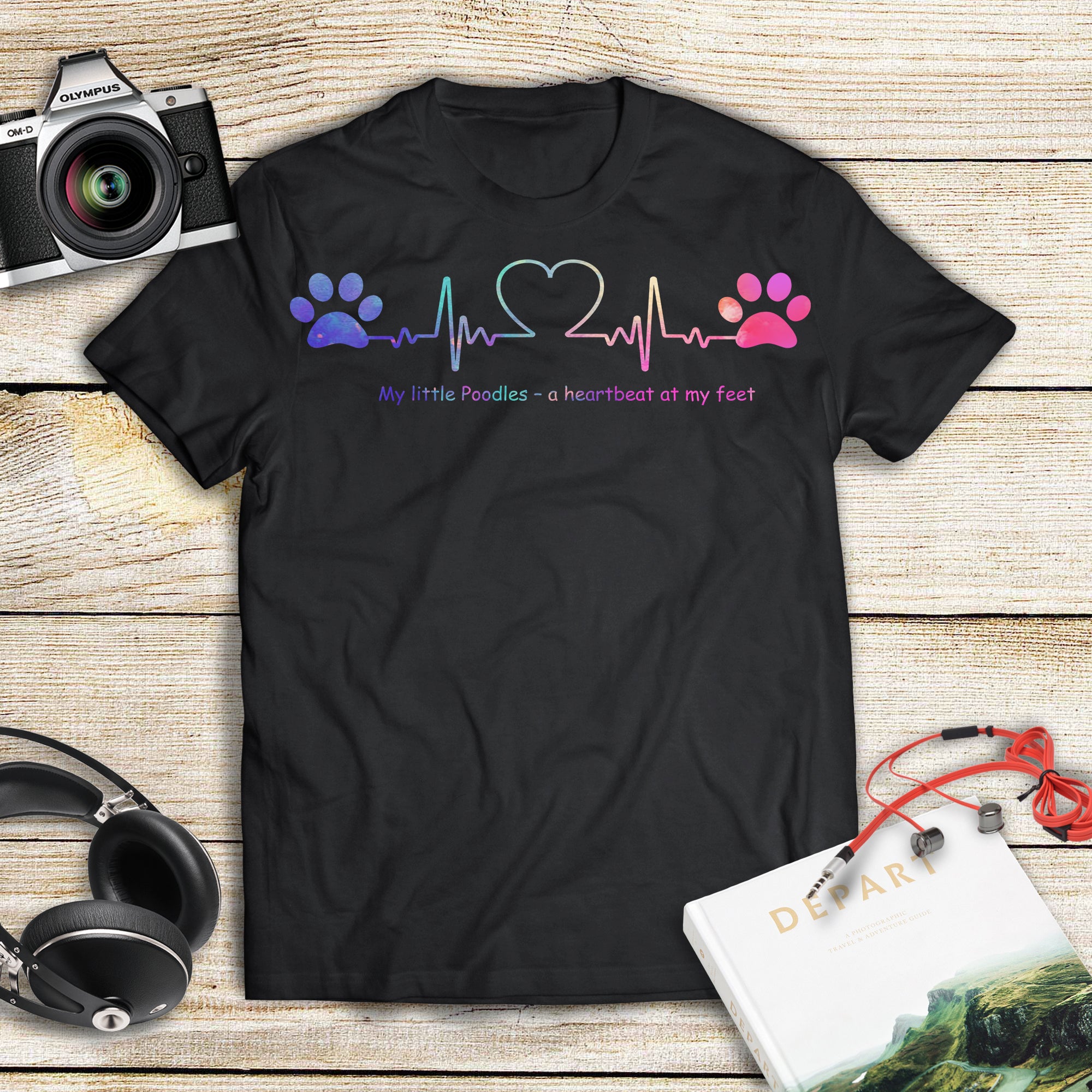 My little Poodles – a heartbeat at my feet Gift Men Women Dog Lovers – Standard T-shirt