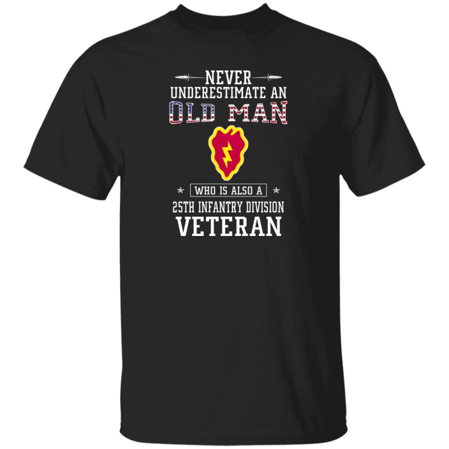 Never Underestimate a 25th Infantry Division Veteran T-Shirt Veterans Day Christmas Gift Mug