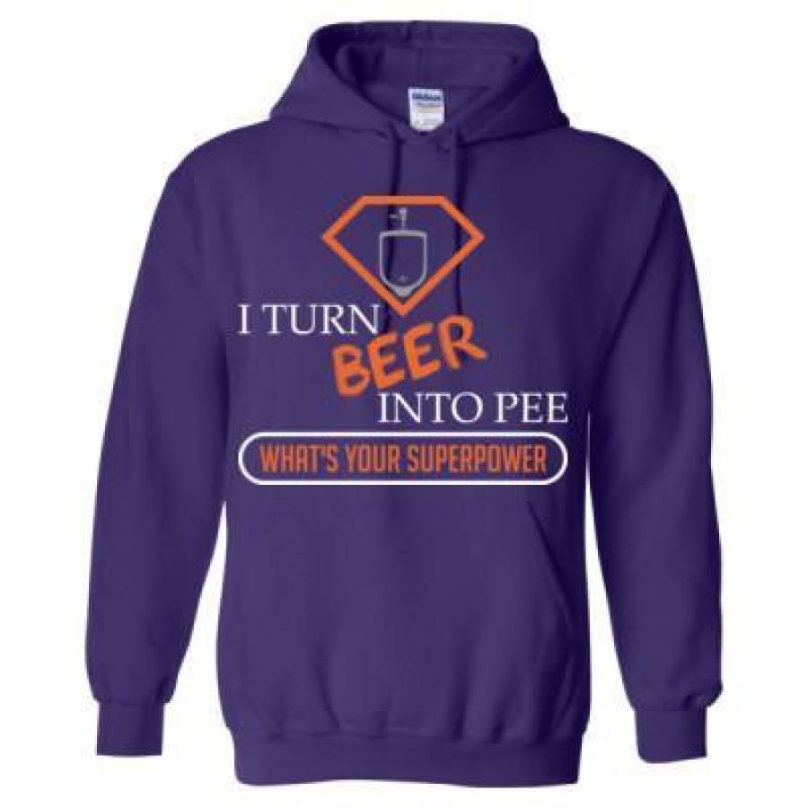 AGR I Turn Beer Into Pee Whats Your Superpower – Heavy Blend™ Hooded Sweatshirt