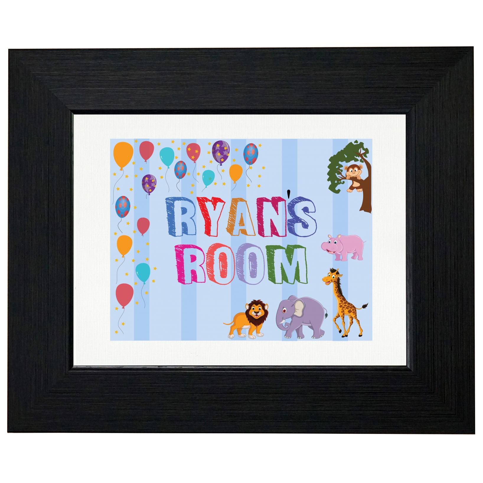 Ryan’s Room – Boy Birthday Gift – Balloons & Animals T-Shirt, Framed Print, Pillow, Golf Towel