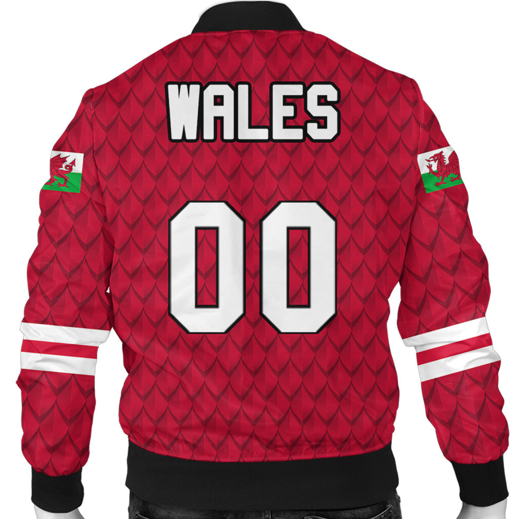 (Custom) Wales Dragon Bomber Jacket Euro Soccer A27