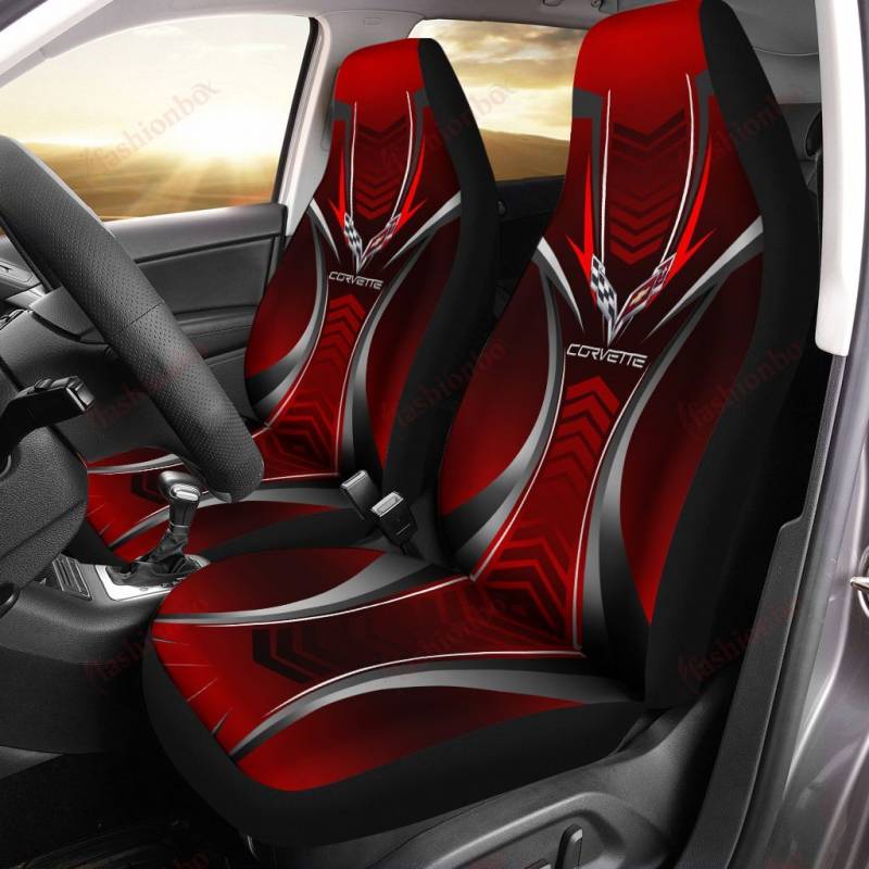 Chevrolet NTH Car Seat Cover (Set of 2) Ver 2 (Red)