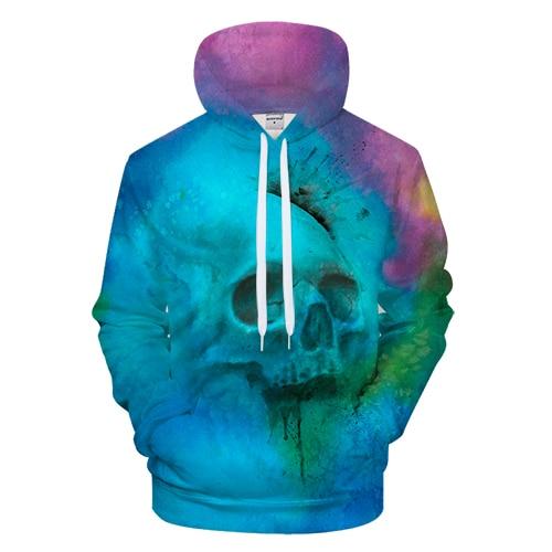 Blue Skull Hoodie