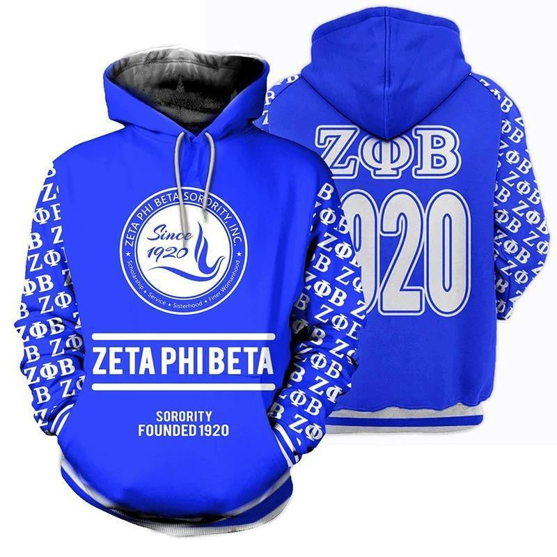 Sorority Hoodie – Zeta Zeta Phi Beta 1920 Hoodie