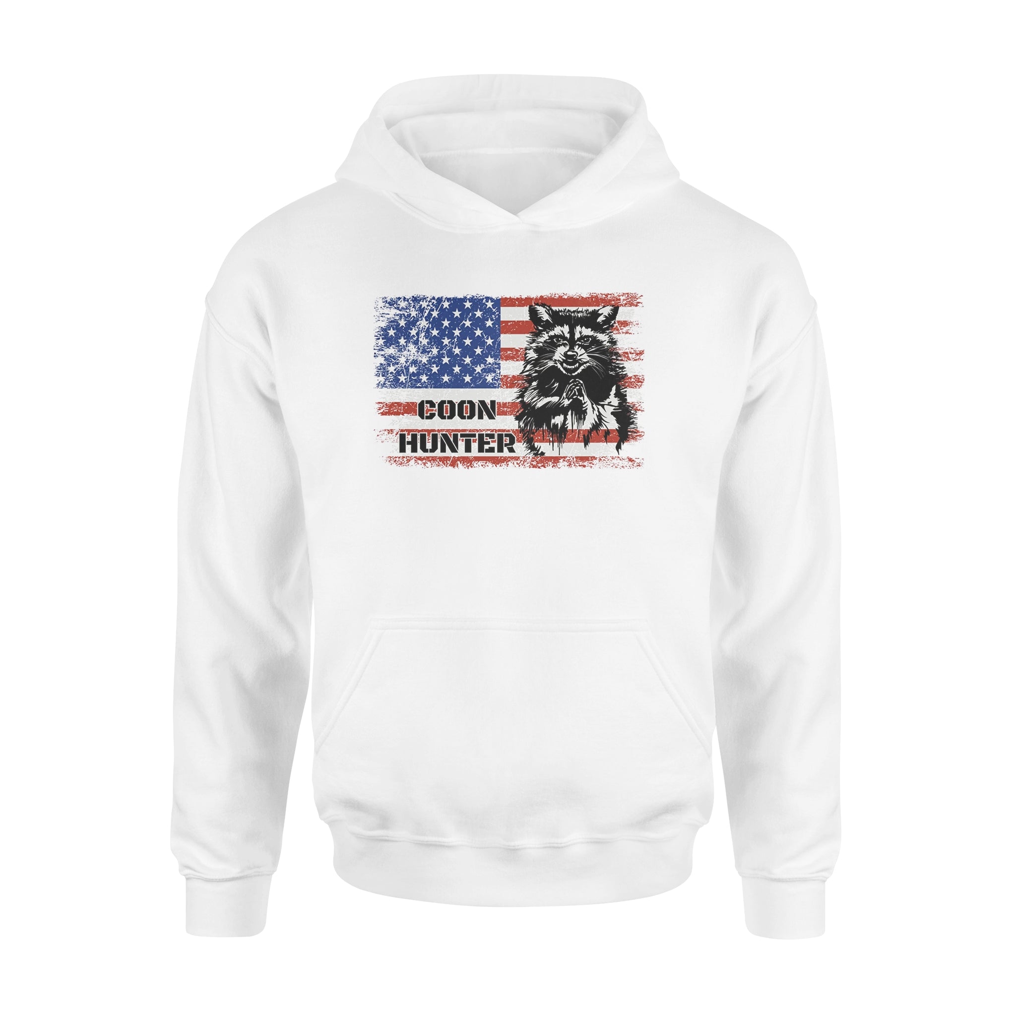 Racoon American Flag Coon Hunter Men Women Hoodie – Fsd1149