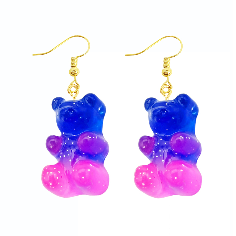 Women Earring Resin Drop Funny Custom Cute Girls Gift Eardrop Kids Animal Duck Frog Rabbit Owl Cub Gummy Flamingo alx