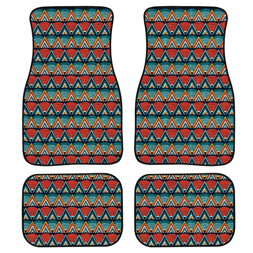 Ethnic African Inspired Pattern Print Front And Back Car Floor Mats, Front Car Mat