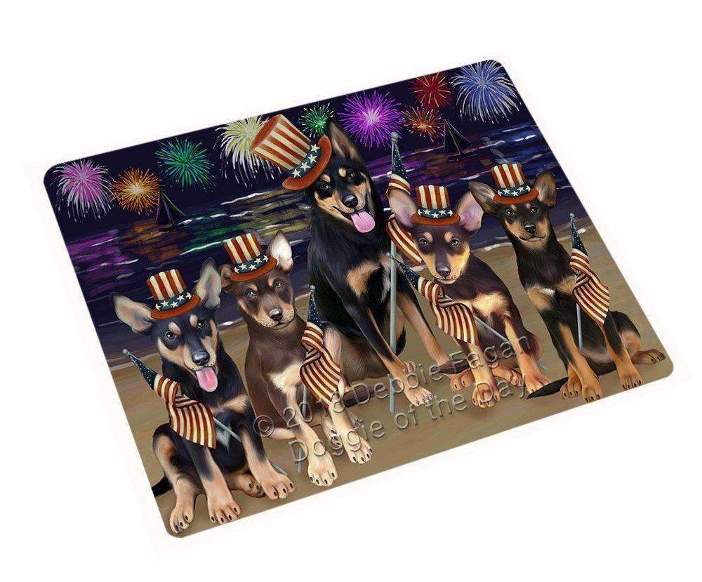 4Th Of July Firework Australian Kelpies Dog Blanket Blnkt49539