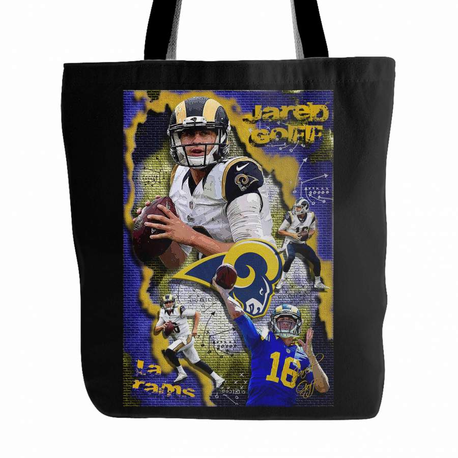 Jared Goff Poster Tote Bag