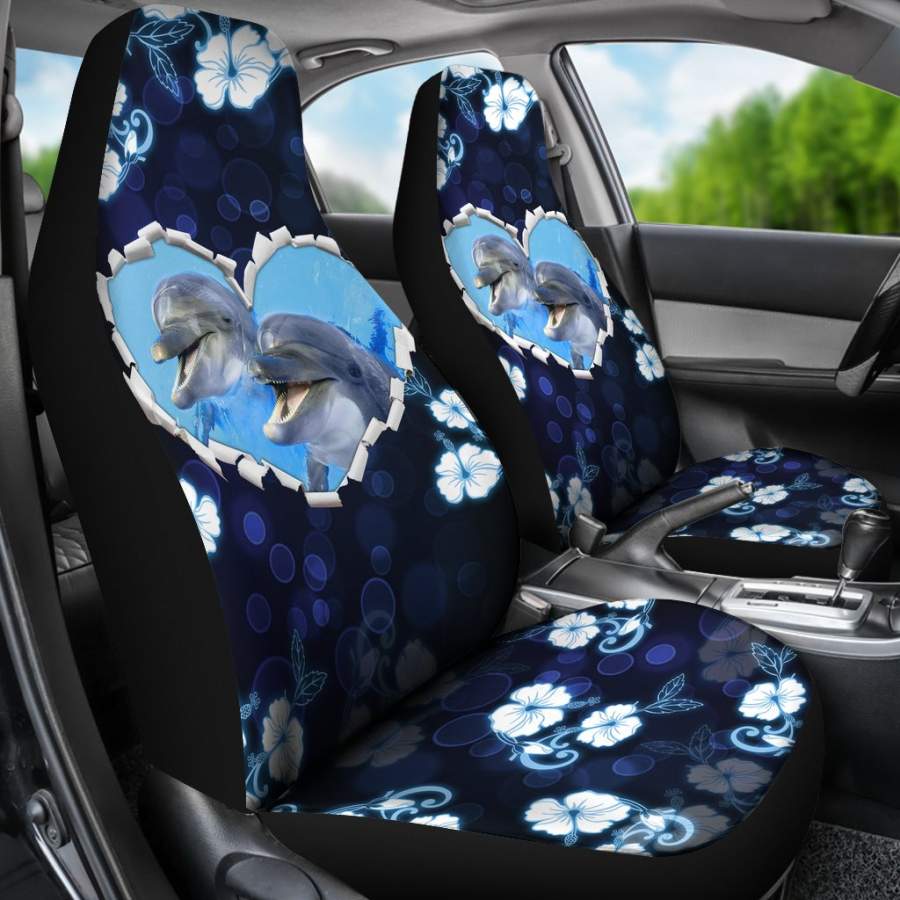 Dolphin – Gorgeous Dolphins In Heart – Car Seat Covers