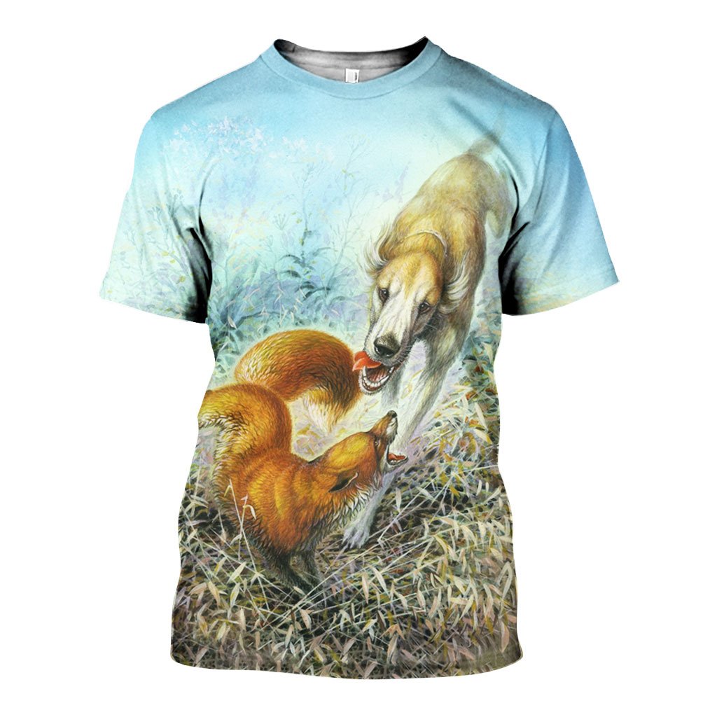 3D All Over Printed Fox Hunting Shirts And Shorts