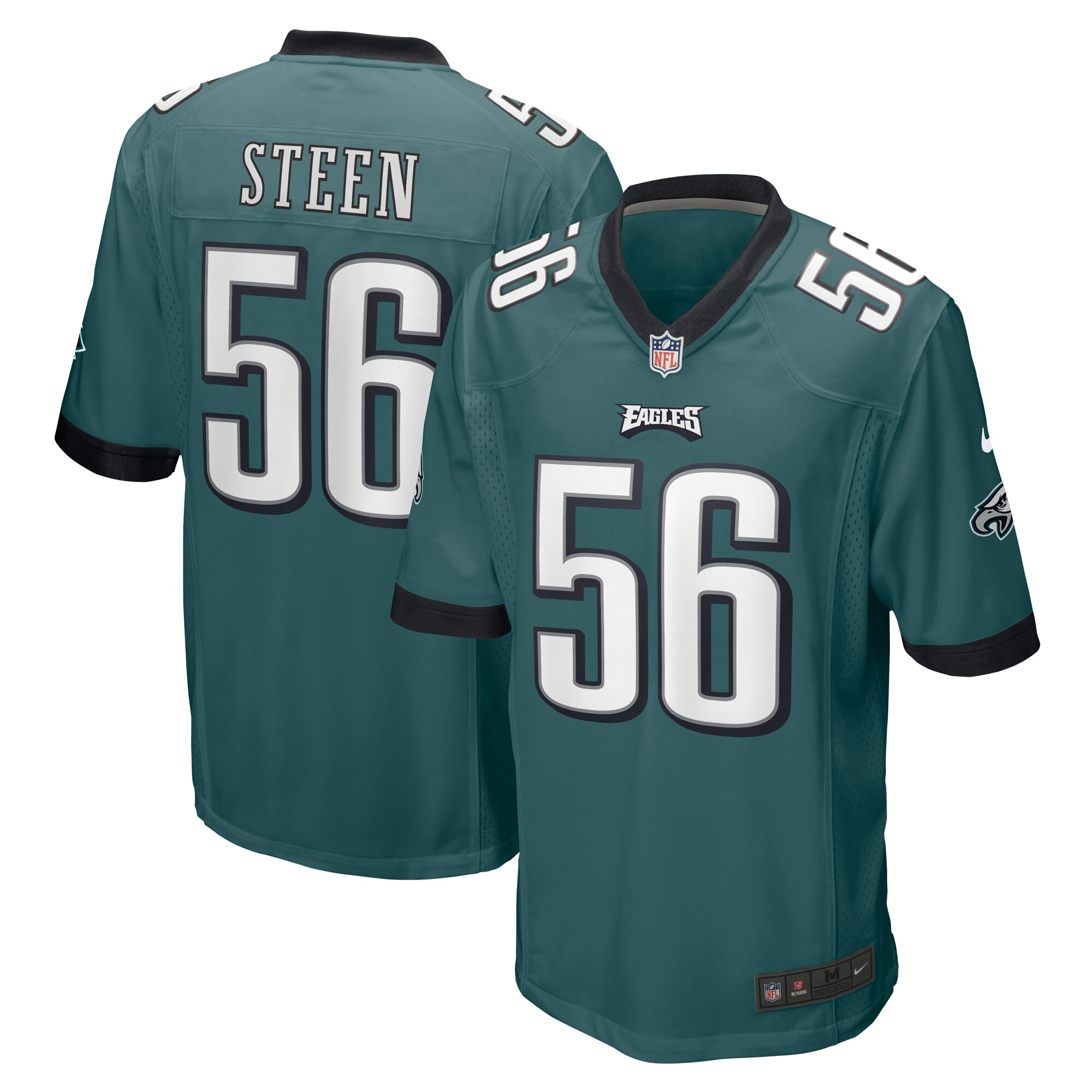 Men’s Philadelphia Eagles Tyler Steen Midnight Green Team Game Jersey