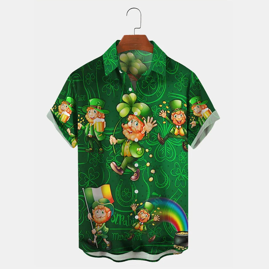 St. Patrick’S Day Clover Print Holiday Shirt, St. Patrick’S Day Hawaii Shirt For Men And Women