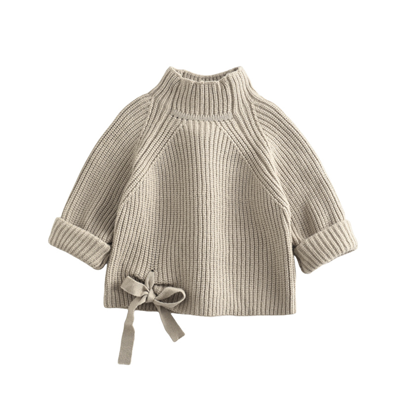 Blotona Toddler Girls Autumn Winter Turtleneck Sweaters, Cute Long Sleeve Solid Color Cable Knitted Pullovers Tops, 1-6Years alx