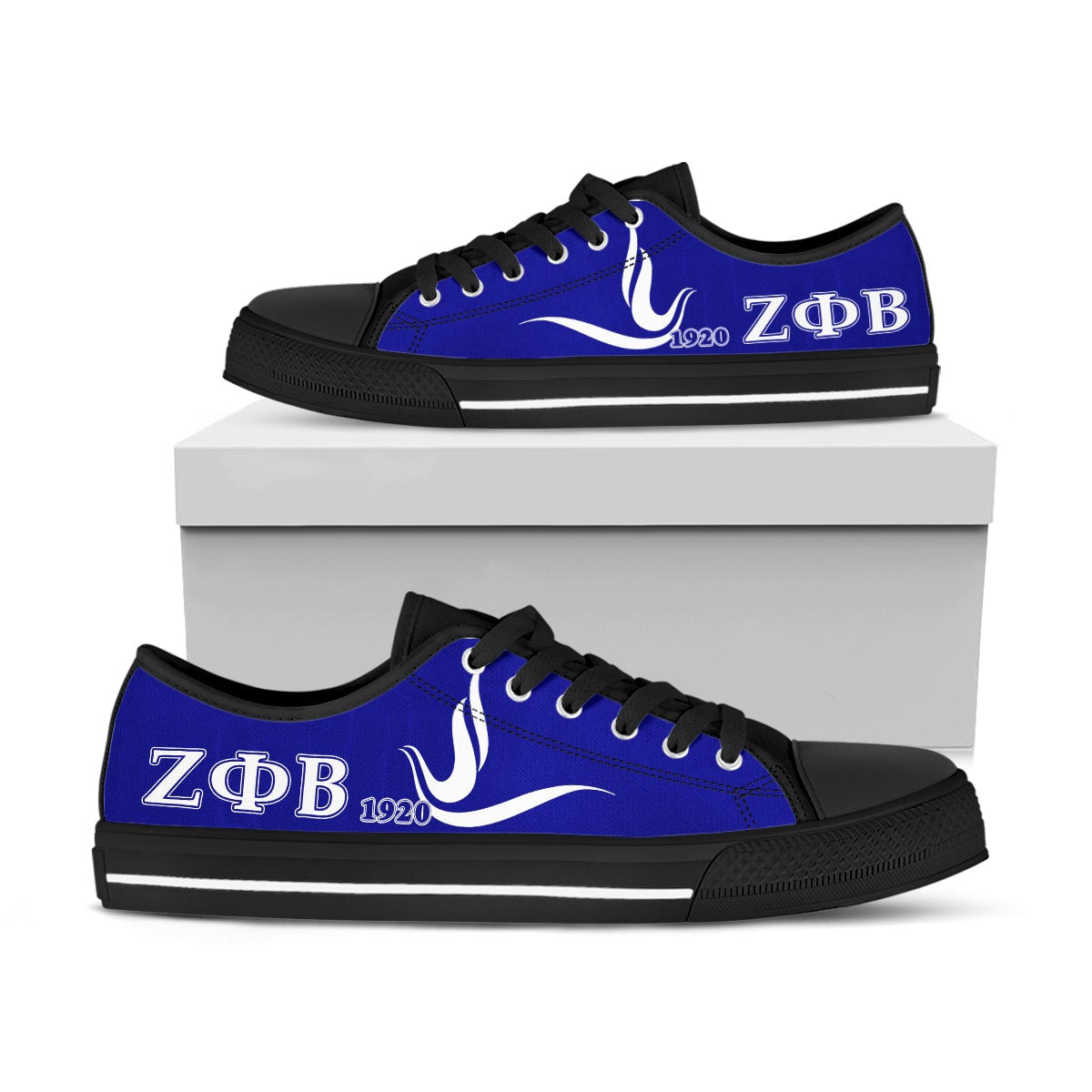 Sorority Footwear – Zeta Phi Beta Simple Low Top Shoes