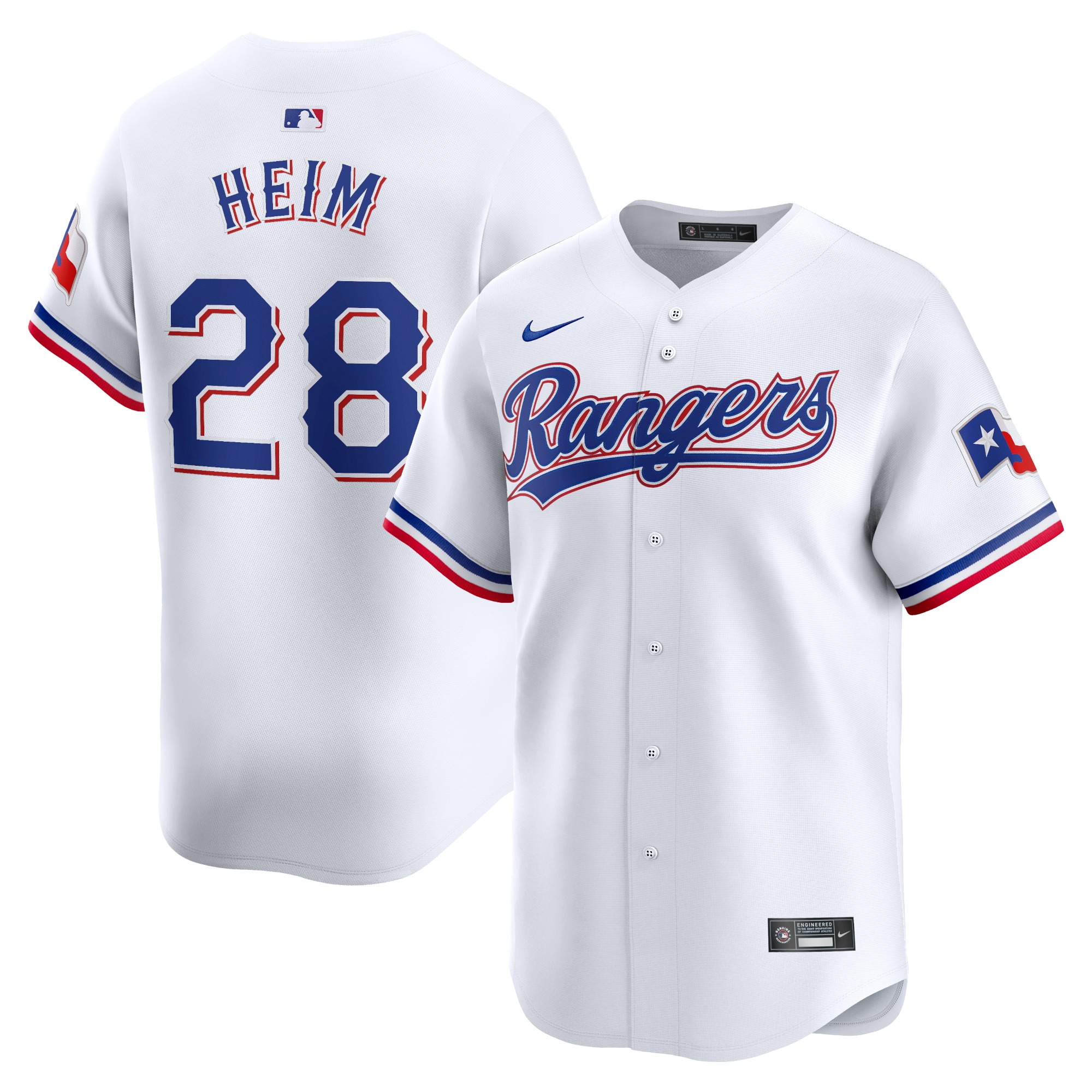 Jonah Heim Texas Rangers Home Limited Player Jersey – White