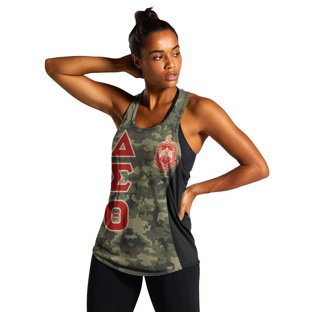 Sorority Tank Top – Delta Sigma Theta Sorority Camouflage Women’S Racerback Tank